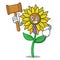 Judge sunflower mascot cartoon style