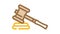 judge trial divorce color icon animation