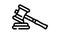 judge trial divorce line icon animation