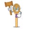 Judge wooden spoon mascot cartoon