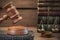 Judges Gavel, Legal Code And Scales Of Justice Closeup