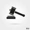 Judges gavel vector icon