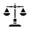 Judicial scales glyph icon vector illustration isolated