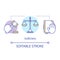 Judiciary concept icon. Law idea thin line illustration. National court of judicial system. Application of laws and