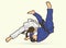 Judo sport action cartoon graphic