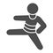 Judo sportsman solid icon, self defense concept, judoka sign on white background, martial arts master icon in glyph