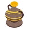 Jug amphora icon, isometric style