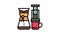 jug for brewing coffee color icon animation