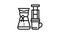 jug for brewing coffee line icon animation