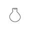 A jug, a hand- drawn icon. One line of art for design, logo. Ceramic, glass tableware, vase, household utensils