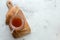 Jug with kvass soft drink on a light background