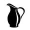 Jug for milk or water canister. Pitcher logo image