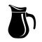 Jug milk or water canister. Pitcher simple logo