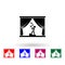 Juggler on stage multi color icon. Simple glyph, flat  of theatre icons for ui and ux, website or mobile application