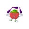 Juggling cute apple character mascot with object cartoon