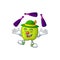 Juggling granny smith apple character for health mascot