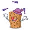 Juggling granola bar mascot cartoon