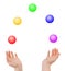 Juggling hands