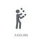 Juggling icon. Trendy Juggling logo concept on white background