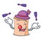Juggling medical gauze mascot cartoon