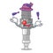 Juggling miniature spark plug in cartoon shape