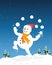 Juggling snowman