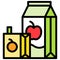 Juice box icon, Beverage filled vector illustration