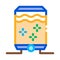 Juice concentrate tank icon vector outline illustration