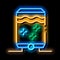 juice concentrate tank neon glow icon illustration