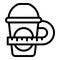 Juice cup icon outline vector. Application care