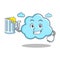 With juice cute cloud character cartoon