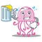 With juice cute jellyfish character cartoon
