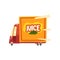 Juice delivery service truck vector Illustration on a white background