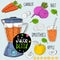 Juice detox set.