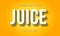 Juice editable text effect themed fresh drink