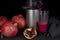 Juice extractor for healthy pomegranate juice. Healthy life concept