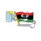 With juice flag libya is flying cartoon pole