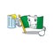 With juice flag nigeria mascot shaped a cartoon
