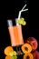 Juice and fresh fruits - organic, health drinks se