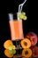 Juice and fresh fruits - organic, health drinks se