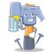 With juice hammer character cartoon emoticon