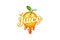 Juice logo with refreshing lemon slice