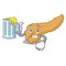 With juice pancreas mascot cartoon style