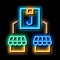 juice shop delivery neon glow icon illustration