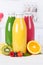 Juice smoothie orange smoothies in kitchen bottle portrait format fruit fruits