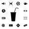 Juice with straw icon. Detailed set of cinema icons. Premium quality graphic design icon. One of the collection icons