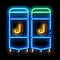 juice tank neon glow icon illustration