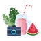 juice watermelon fruit jar with camera