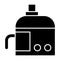 Juicer machine solid icon. Squeezer vector illustration isolated on white. Utensil glyph style design, designed for web