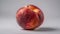 Juicy apple, ripe peach, and fresh vegetable in vibrant still life generated by AI